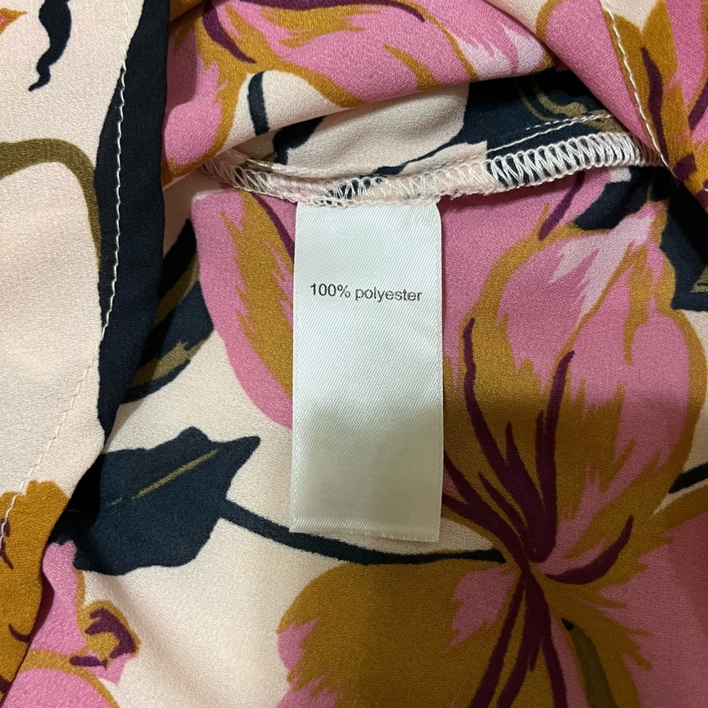Maurices Women’s Sleeveless Blouse Top Large Pink Caramel Back Zipper Office Cas - Picture 4 of 5